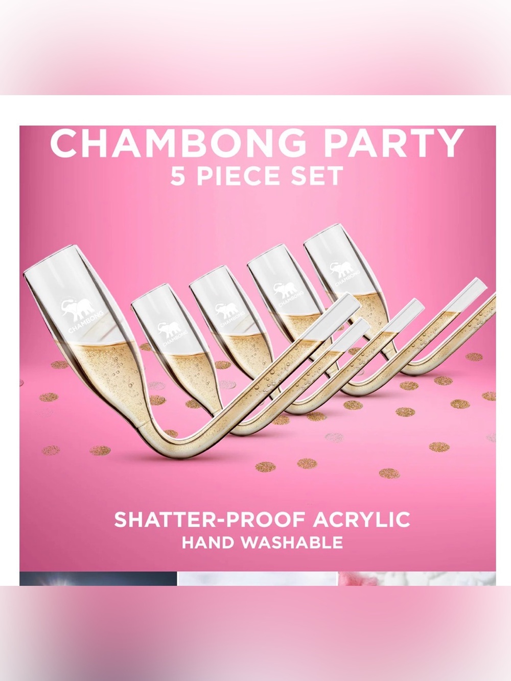 New In Box 5 Piece Chambong Set Acrylic